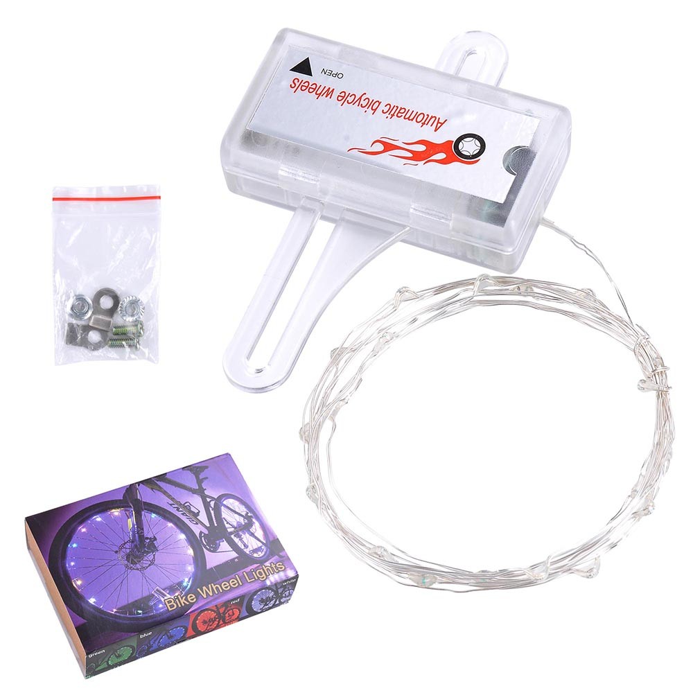 Xcceries Bright LED Bike Wheel Light Bicycle Wheel Spoke Light String Blue