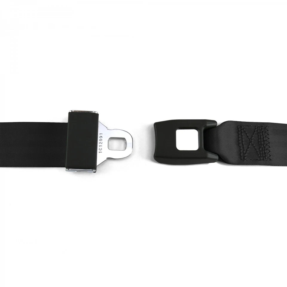 Ford Fairlane 1968 - 1969 Standard 2pt Black Lap Bucket Seat Belt Kit - 2 Belts  - Image 3 of 4