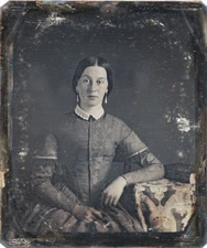 Beautiful 6th Plate Dag of a Woman, Full Case,  1850s #65