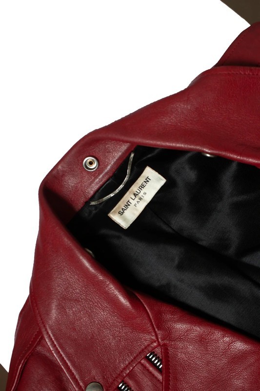 Saint Laurent RED multizip biker SS14 leather jacket Hedi Slimane image 5