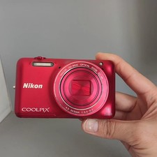Nikon COOLPIX S6600 16MP 12x Zoom Compact Digital Camera 180 flip screen -Red
