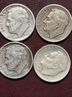 1948 p d s roosevelt dimes Lot Of 4 Coins
