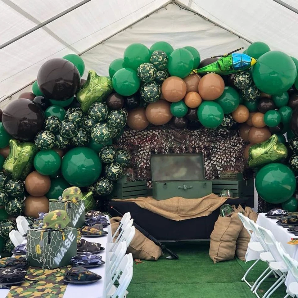 Kit de arco guirnalda globo red camuflaje-ejército decoración fiesta cumpleaños-142P Foto 4 de 4