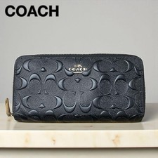  COACH Black Signature Long Wallet
