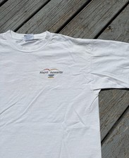 VINTAGE 90S VISA RAPID REWARDS CREDIT CARD DOUBLE SIDED TEE SHIRT XL WHITE