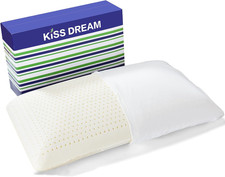 Talalay Latex Pillow, Soft Natural Latex Foam Pillow for Sleeping, Bed Pillow fo