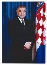 Autographed photo Stjepan Mesic President of Croatia