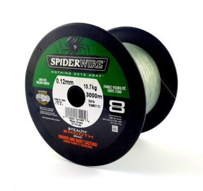(0,079 /m) SPIDERWIRE Stealth Smooth 8 Moss Green je 25m geflochtene Angelschnur