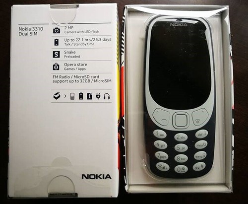 Brand New Nokia 3310 2017 2G Phone Dark Blue/Grey Color - Dual Sim Model - Afbeelding 7 van 10