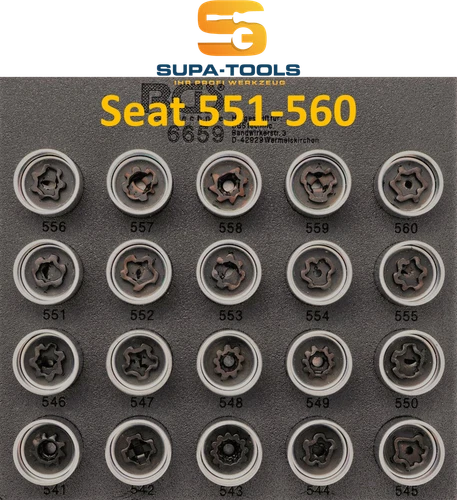 Seat rim lock key 551-560 box nut wheel lock key Cupra