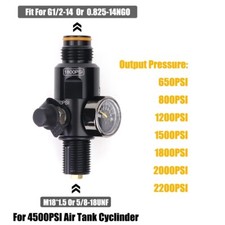 High Pressure 4500PSI Air Tank Cylinder Regulator Valve Output Pressure 650/800/