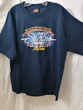 Hot Leathers Graphics T-Shirt Size XL Cotton Blue Black Hills Sturgis