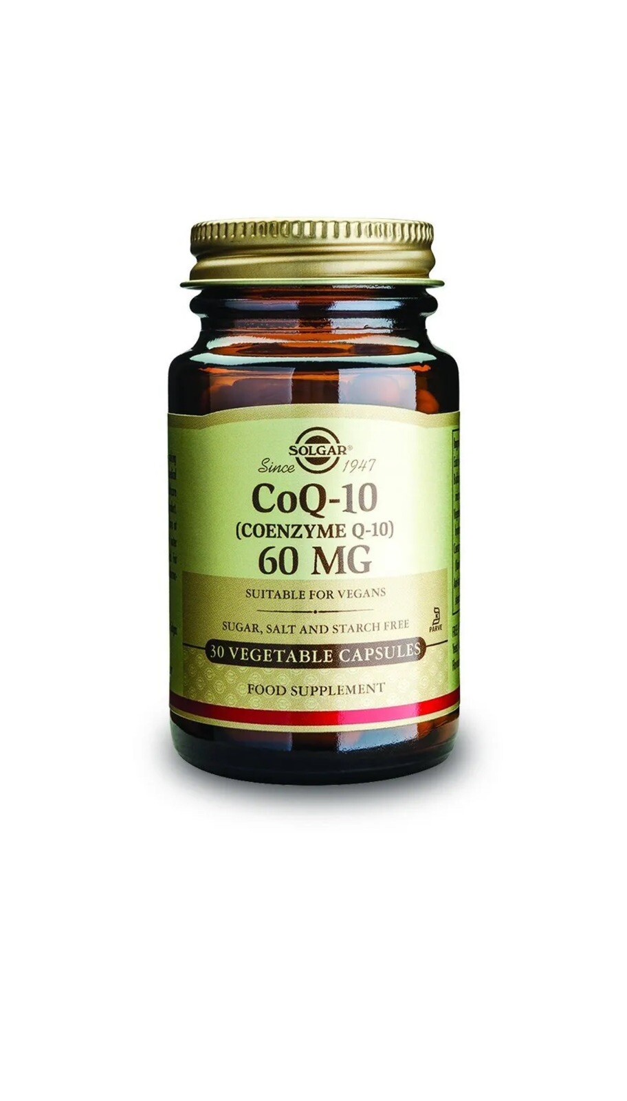 Solgar Coenzyme Q-10 60 mg 30 Vegetable Capsules Brand New Long Expiry Date