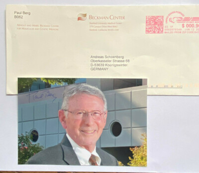 Paul Berg  - Nobelpreis Chemie  1980 - original Autogramm 