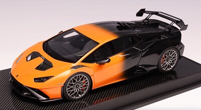 1/18 IVY Models Lamborghini Huracan STO Borealis Orange Schwarz Carbon 15 St.