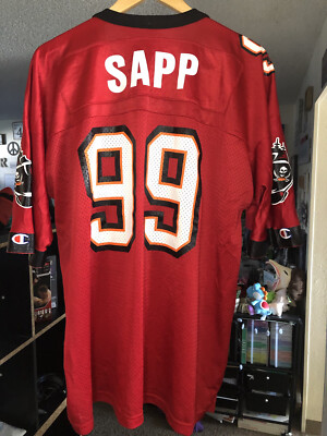 WARREN SAPP JERSEY #99 TAMPA BAY BUCCANEERS VINTAGE CHAMPION NFL
