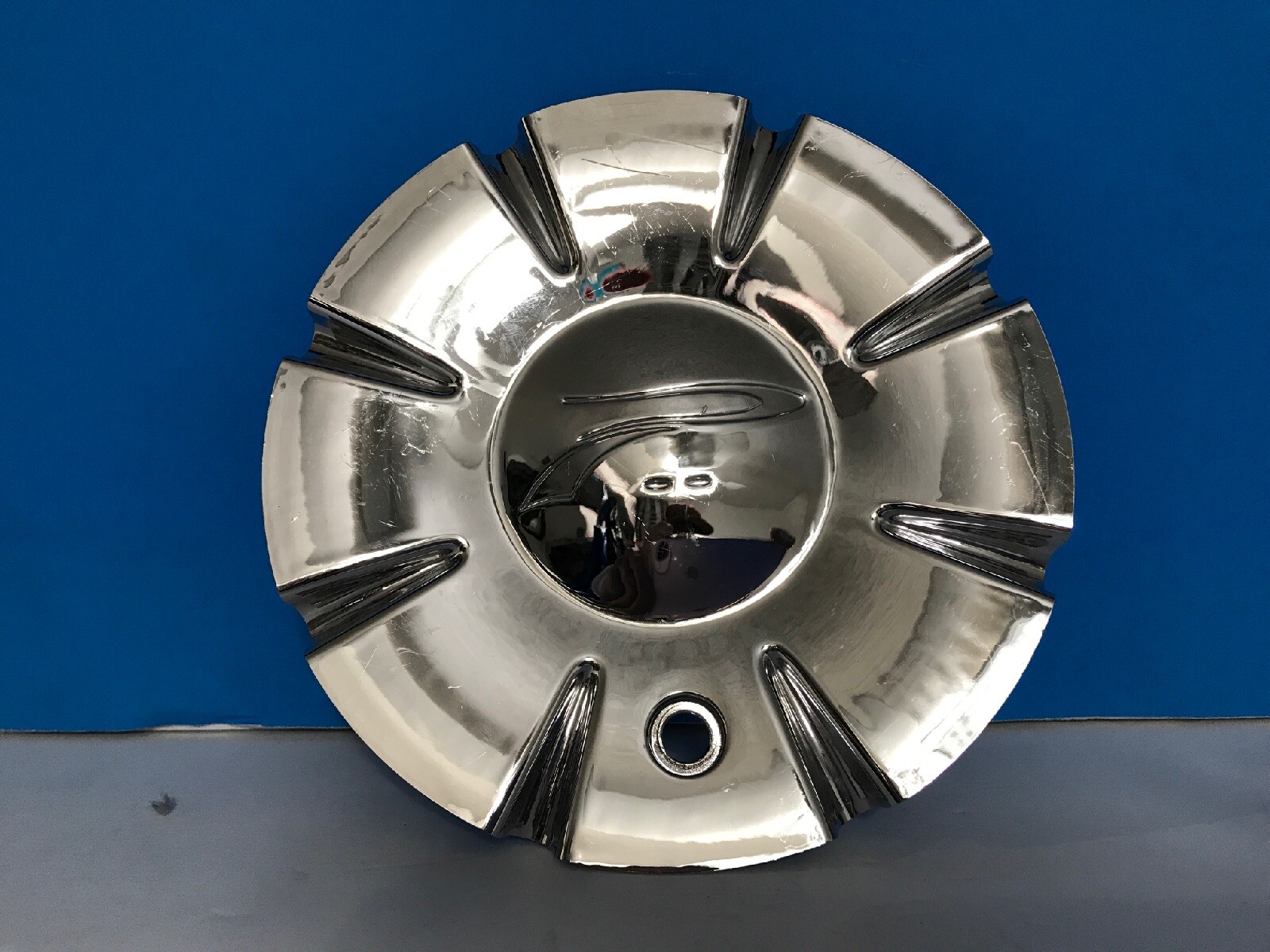 PLATINUM CUSTOM WHEELS RIMS CHROME CENTER CAP 89-9299SML C801903-CAP-image