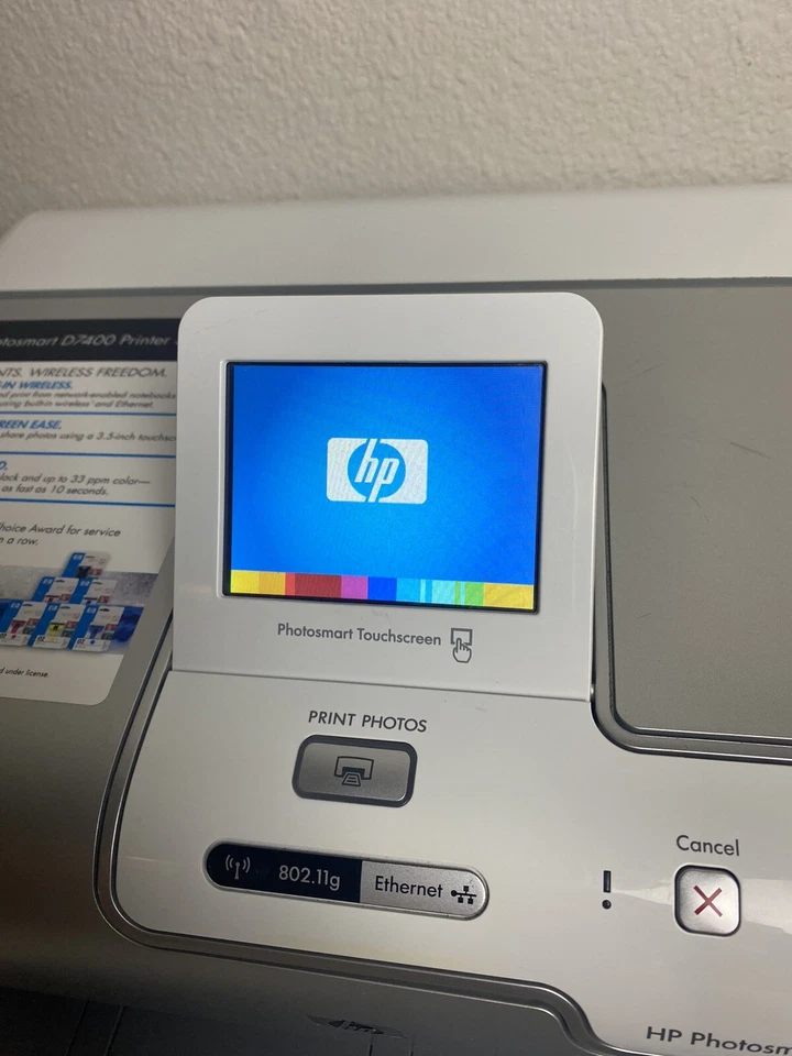 HP Photosmart D7260 Digital Photo Inkjet Printer Touchscreen - Image 3 of 4