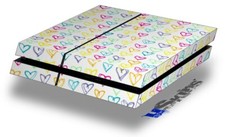 Skin for original PS4 Gaming Console Kearas Hearts White