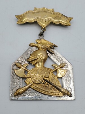 Knights Of Pythias Large F.C.B.Coin Silver Pin/Medal