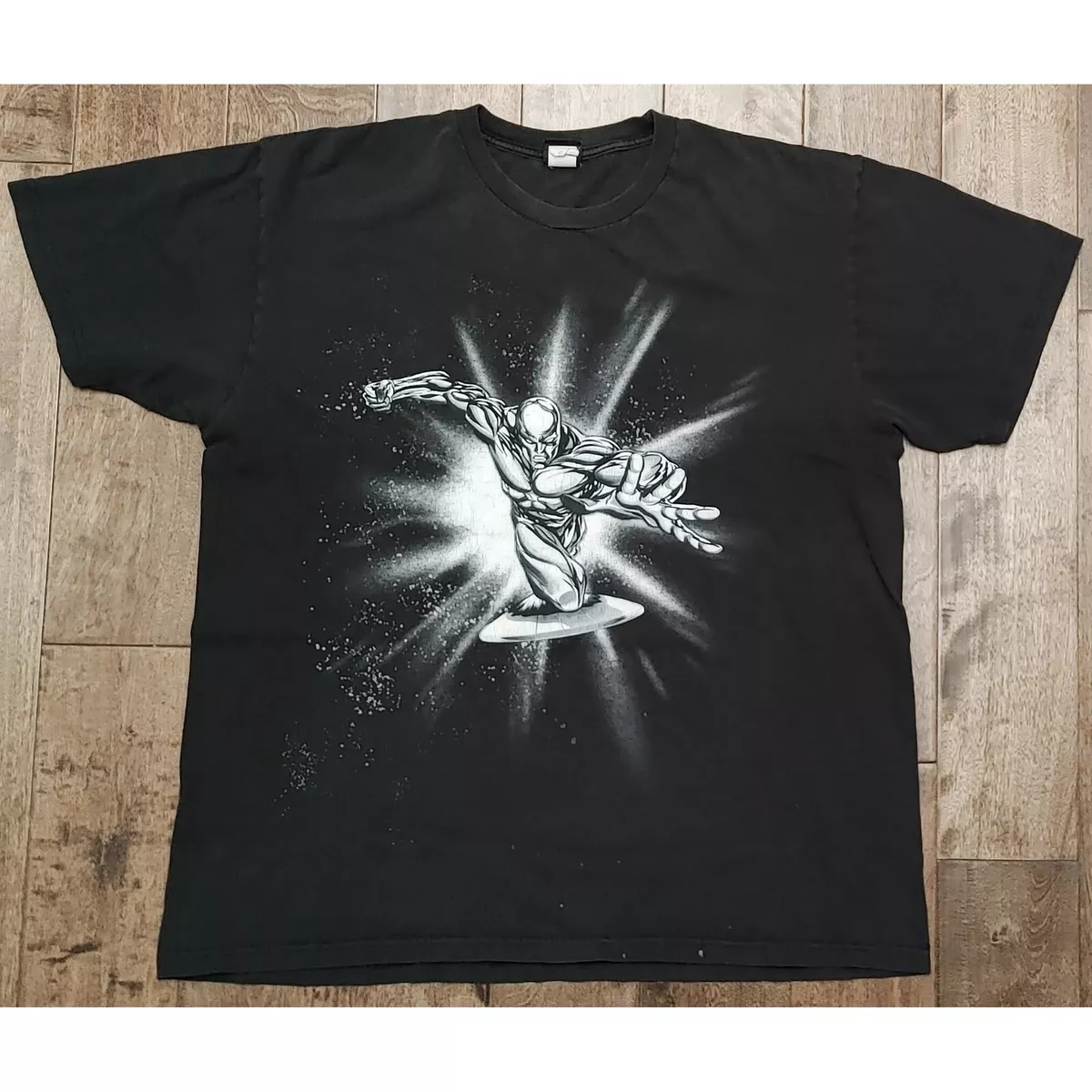 Vtg 2000s Marvel Mad Engine Silver Surfer T-Shirt Size (XL)