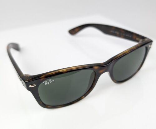 Ray-Ban RB2132 New Wayfarer 902 Small Tortoise Frame Green Sunglasses 52-18 3N - Picture 1 of 9