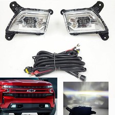 Built-in Led Fog Driving Light Fit 2019-2022 Chevy Silverado 1500 2500 3500 Hd