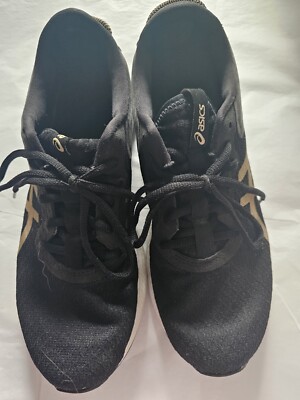 Asics Womens Gel-Kumo Lyte 2 Running Shoes Sneakers-Black & Gold-Size 9.5