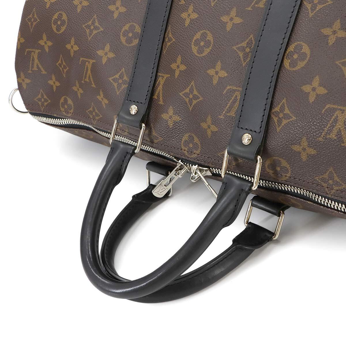 LOUIS VUITTON Monogram Macassar Keepall Bandouliere 45 Luggage