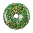 30mm Donut Pi Stone Pendant Focal Bead Jewelry DIY Crystal Healing Lucky Charm