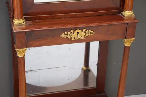Antique French Empire bureau writing desk hall console table gilt ormolu marble - Picture 7 of 12