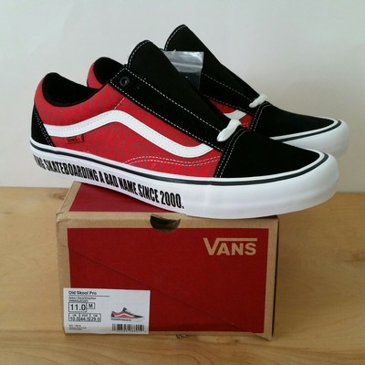 vans x baker old skool pro black white red