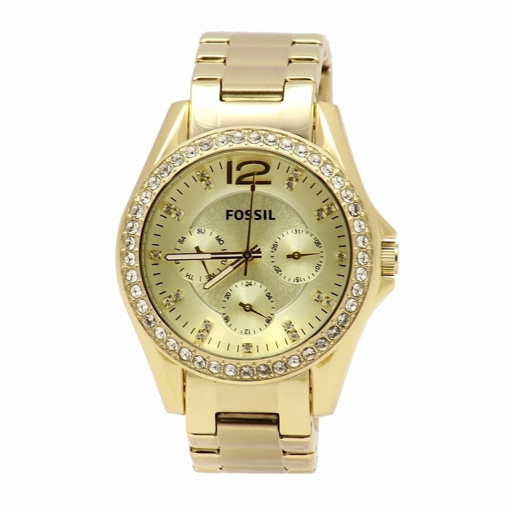 Fossil Women's Riley ES3203 Gold-Tone Swarovski Crystals