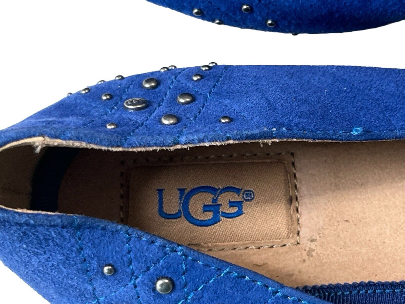 UGG Women's Lorelei Blue Suede Studded Logo Flats… - image 6
