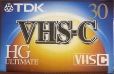 TDK VHS-C HG Ultimate Video Cassette TC-30HG Single Pack New