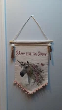 NWT UNICORN WALL HANGING STAR FANTASY MYTHICAL CREATURE FAIRY TAPESTRY FLAG
