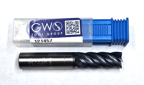 1/2" 5 FLUTE VARIABLE HELIX CARBIDE END MILL  .015 RADIUS nACo COATED CNC TOOL - Picture 1 of 4