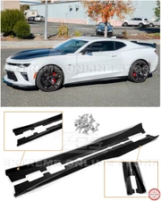 ZL1 Style Glossy Black Side Skirts Panel Extension For 16-Up Camaro RS & SS