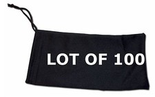 NEW Wholesale Value Lot 100 Black Sunglasses Glasses Carrying Pouch Case Bag
