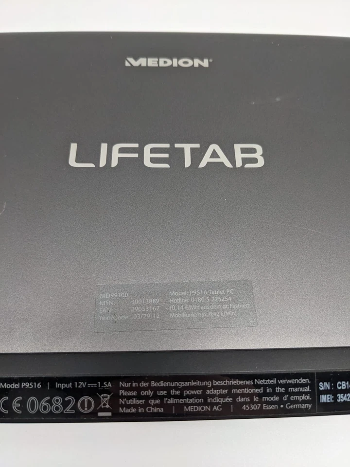 MEDION LIFETAB P9516 WLAN Schwarz UNGETESTET S0005 - Bild 3 von 3