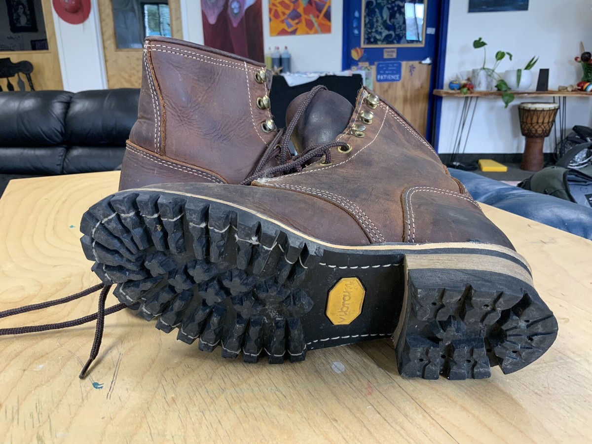 Women’s Brown Leather Boots Sz 9 by the brand Vibram Vibram Boots for Women for sale - eBay main image 2