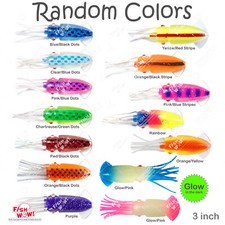 3" Fishing Mold 3D Bulb Craft Squid Daisy Chain Soft Lure Octopus Mix Colors New