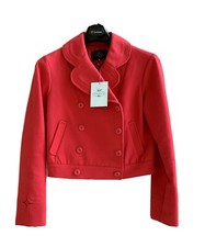 Nwt Living Coral Tocca Jacket Cherry Red Cropped Size 4