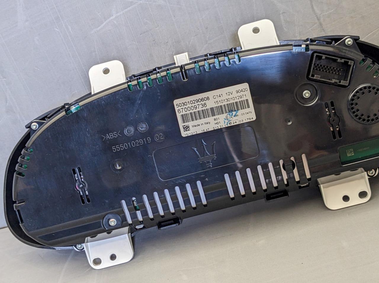 KPH OEM 2012-2022 Maserati Quattroporte 310 km/h Instrument Cluster 670009736
