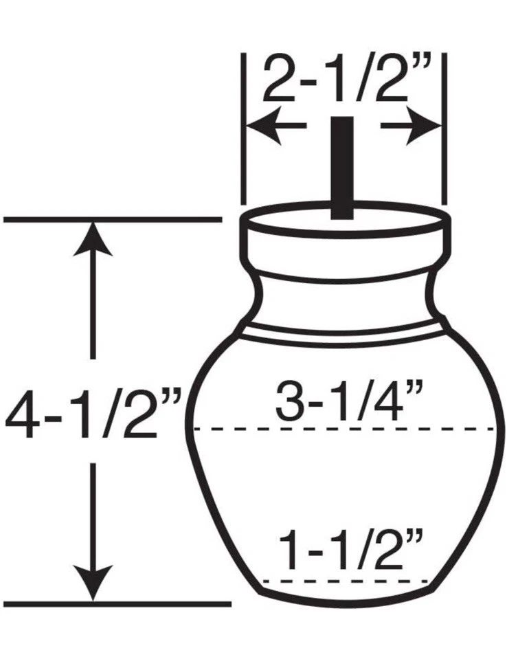 SET OF 4! 4-1/2 in. x 3-1/4 in. Unfinished Solid Hardwood Round Bun Feet Legs - Image 2 of 4