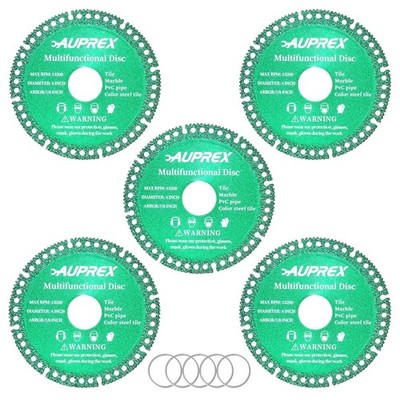 AUPREX 5 Pack 4 Inch Indestructible Disc for Grinder 7/8'' Arbor Angle Grinder...