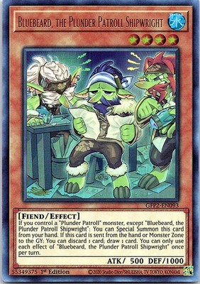 Yugioh Bluebeard, the Plunder Patroll Shipwright GFP2-EN093 Ultra Rare 1st Ed NM