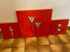 Set. 3 Bilder, Plastische Elemente, Adam Goum, Original Skulptur Kunst, PRO ART