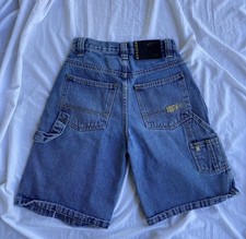 South Pole Shorts Boys 10 Bermuda Cargo Relaxed Skater Medium Wash Denim