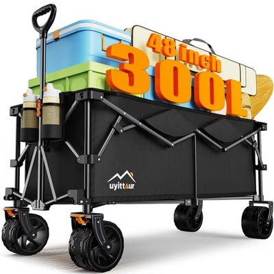 Best Uyittour 300L Extra Large Collapsible Foldable Wagon 440lbs Load Capacity